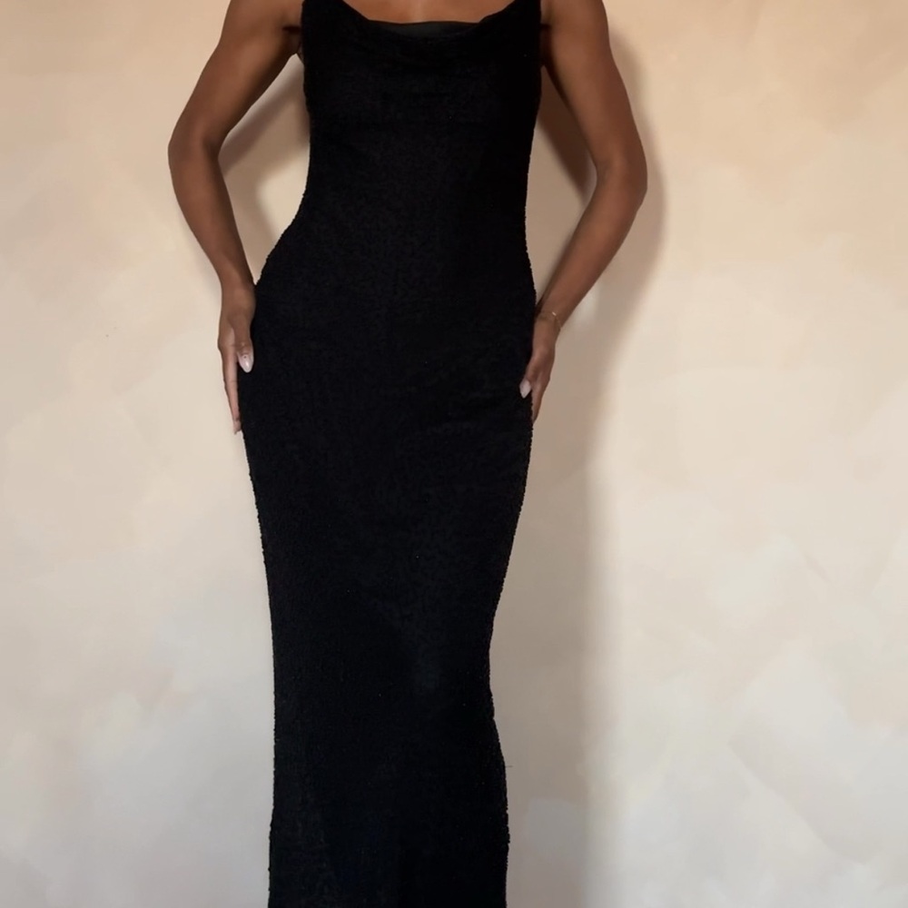 Elegant Black Vintage Evening Gown